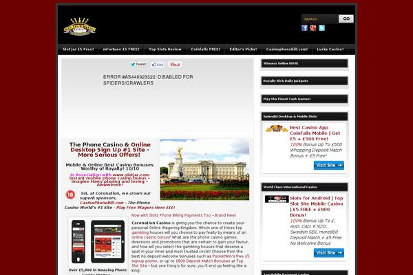 coronationcasino.com site used High Roller Black