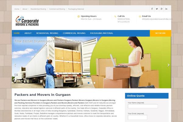 Movers Packers theme site design template sample