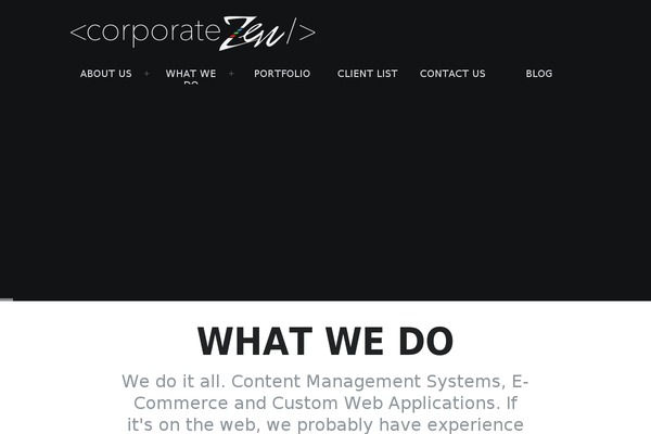 corporatezen.com site used Fency