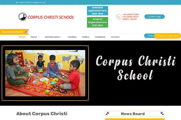 corpuschristischool.in site used Superowly-kids-wordpress-theme