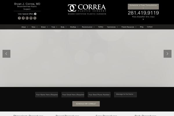 correaplasticsurgery.com site used Avada Child Theme