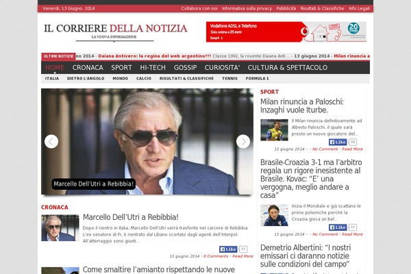 corrieredellanotizia.it site used MH TechMagazine