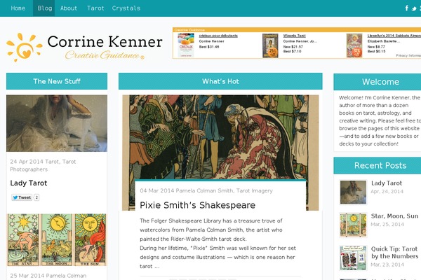 corrinekenner.com site used Padwritingtheme