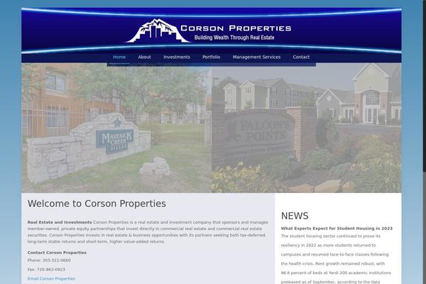 corsonproperties.com site used Rocketbuilder