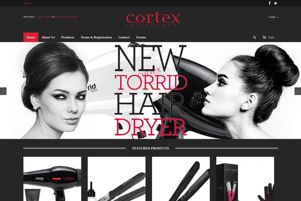 Cortex theme site design template sample