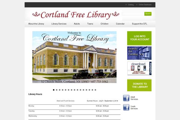 cortlandfreelibrary.org site used Th_theme