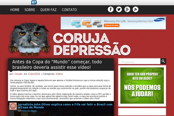 Coruja WordPress theme, websites list used Coruja theme Coruja theme websites examples