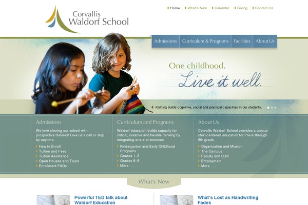 corvalliswaldorfschool.org site used Waldorf