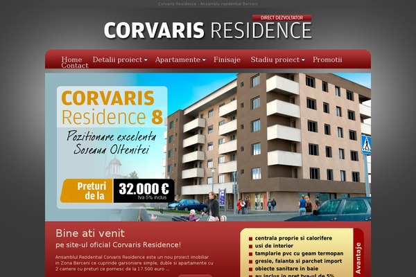 corvarisresidence.ro site used Corvaris