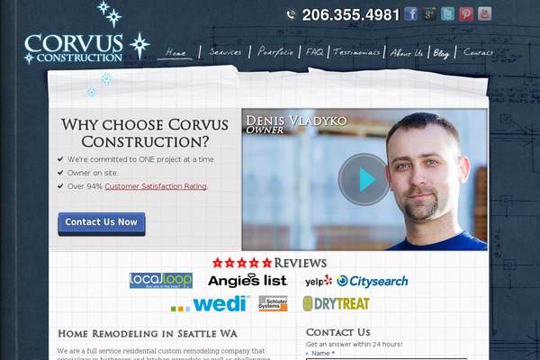 corvus-construction.com site used Corvus