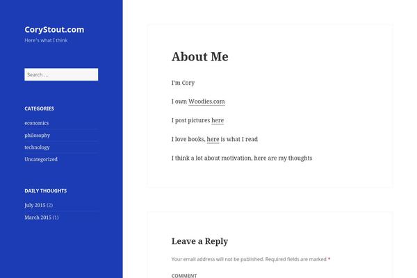 Twenty Fifteen theme site design template sample