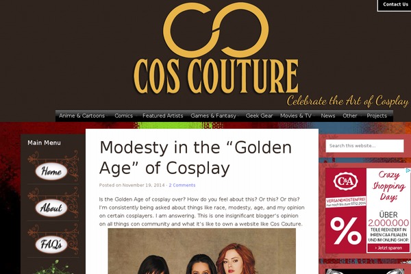 coscouture.com site used Newsium