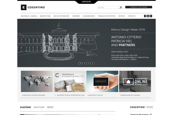 cosentino theme websites examples