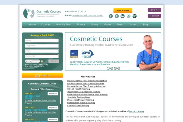 cosmeticcourses.co.uk site used Cosmeticcourses