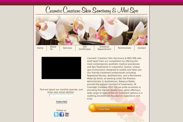 Cosmetic theme site design template sample