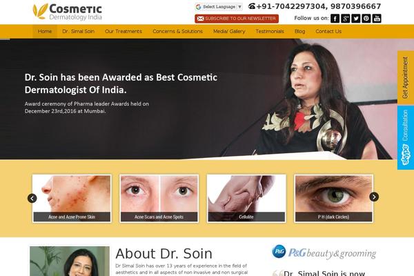 Cosmetic theme site design template sample