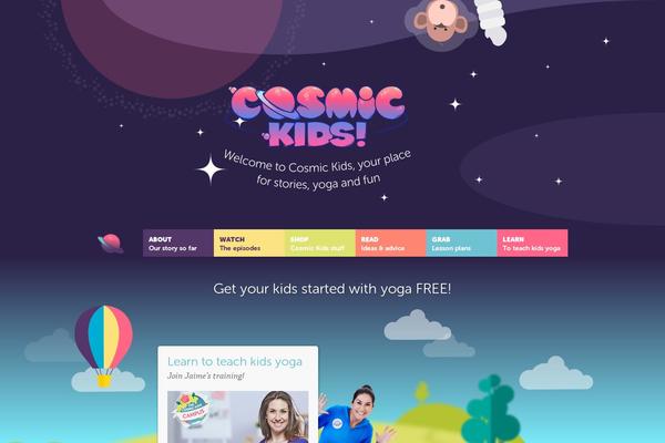 Cosmic theme site design template sample