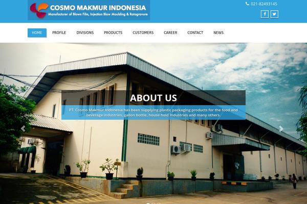 Cosmo theme site design template sample