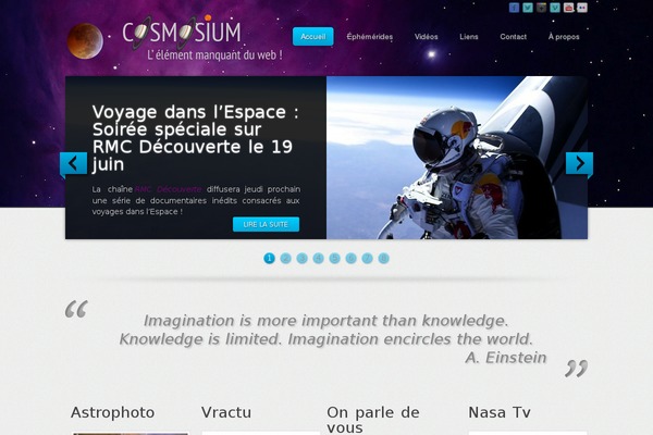 cosmosium.eu site used Quasar