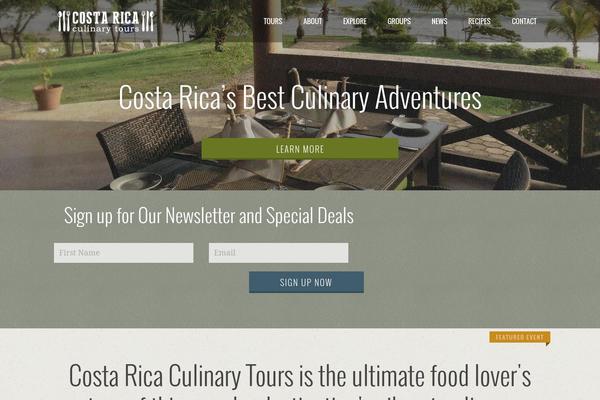 costaricaculinarytours.com site used Costaricatheme