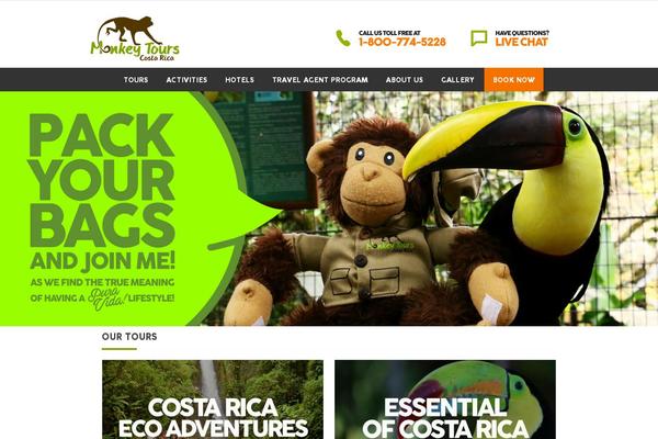 costaricamonkeytours.com site used Tour Package V1.02