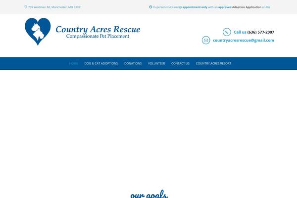 countryacresrescue.org site used Pets