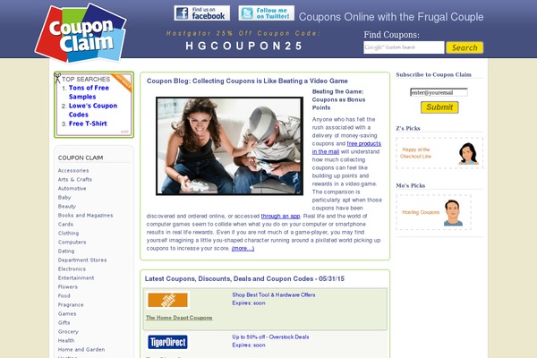couponclaim.com site used Cc
