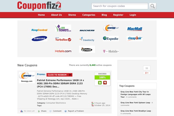 couponfizz.com site used Clipper