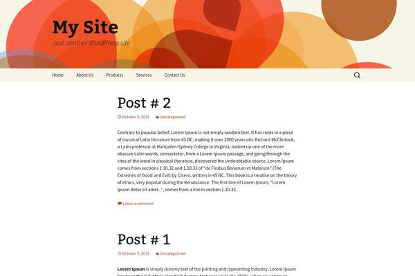 Twenty Thirteen theme site design template sample