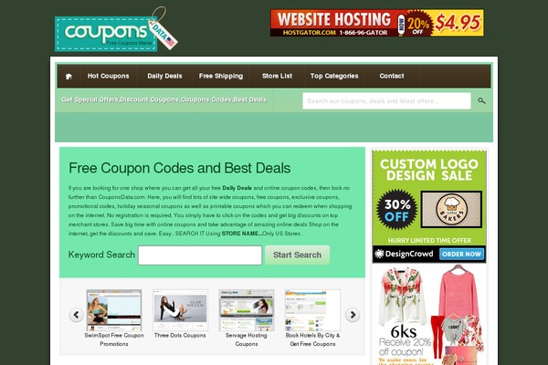 couponsdata.com site used Cp