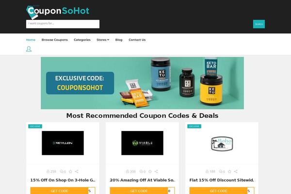 couponsohot.com site used Couponis