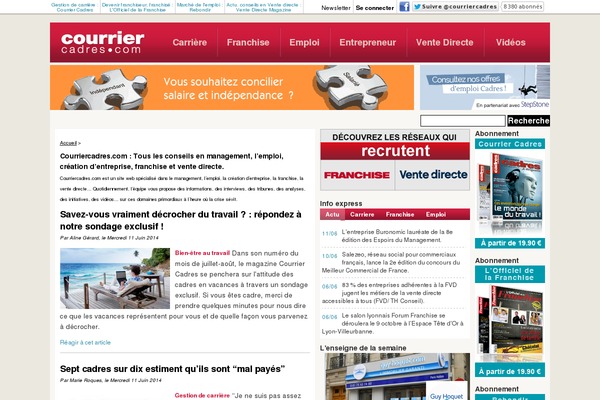 courriercadres.com site used Courrier-cadre
