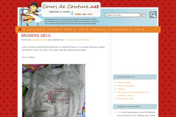 coursdecouture.net site used Bee Crafty