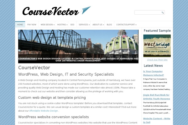 WordPress website example screenshot