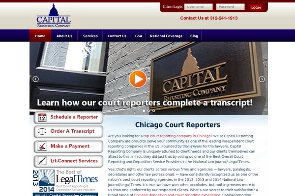 court-reporter-chicago.com site used Capitalreportingcompany