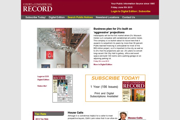 courtcommercialrecord.com site used Ccr
