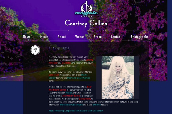courtneycollins.com site used Dirigible