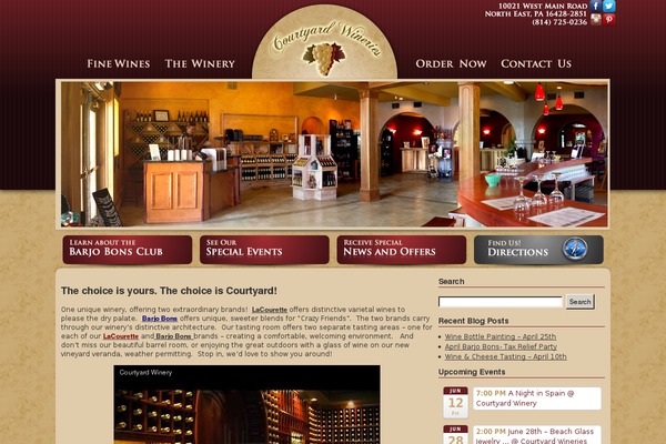 courtyardwineries.com site used Courtyard