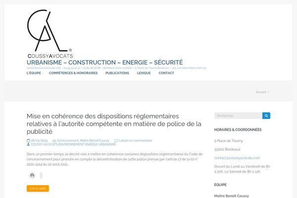 coussyavocats.com site used Lawyer Landing Page