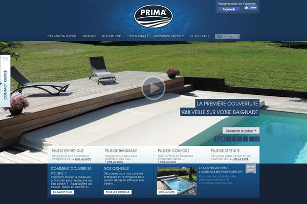 Prima website example screenshot