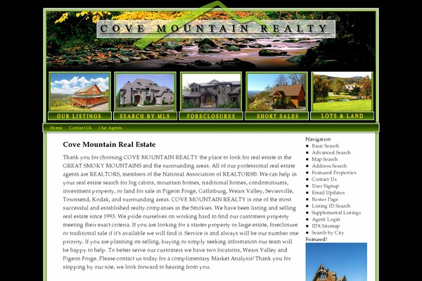 covemountainrealestate.com site used Covemountain