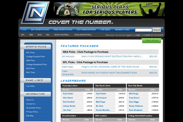 coverthenumber.com site used Coverthenumber