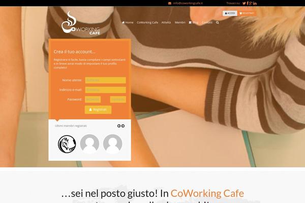 coworkingcafe.it site used Pssocials
