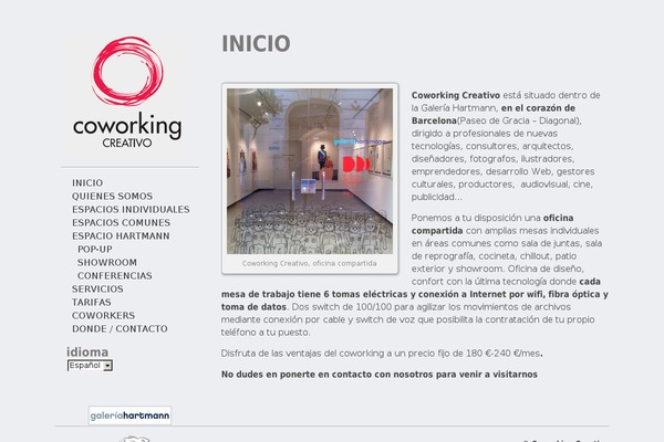 coworkingcreativo.com site used Sutra