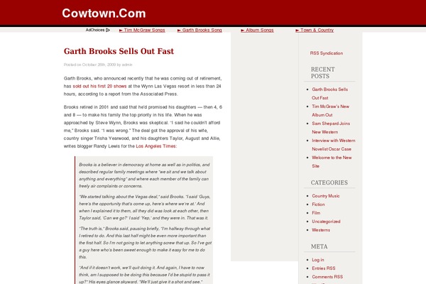 cowtown.com site used Networker-mod