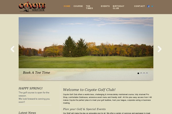 coyotegolfclub.com site used Tillinghast-theme