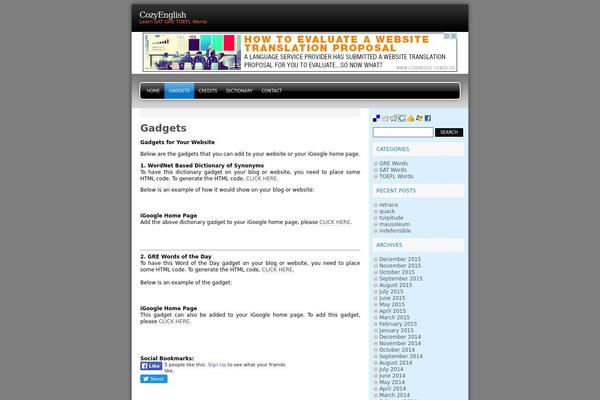 WordPress website example screenshot