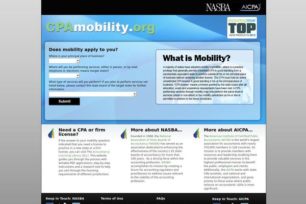 cpamobility.org site used Mobility