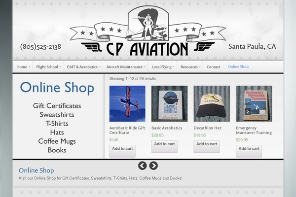 cpaviation.com site used Wp-professional101