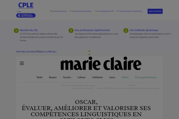 cple-langues.fr site used Slupy-child